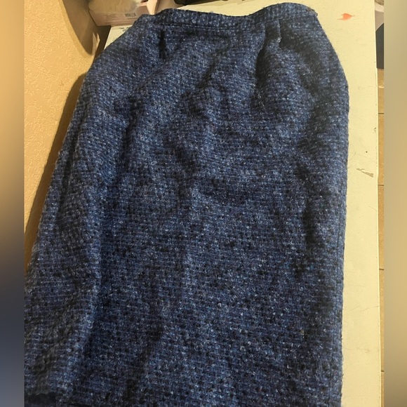 Vintage Pendleton  Blue boucle tweed jacket Fully lined set size 10/12 - Picture 3 of 5